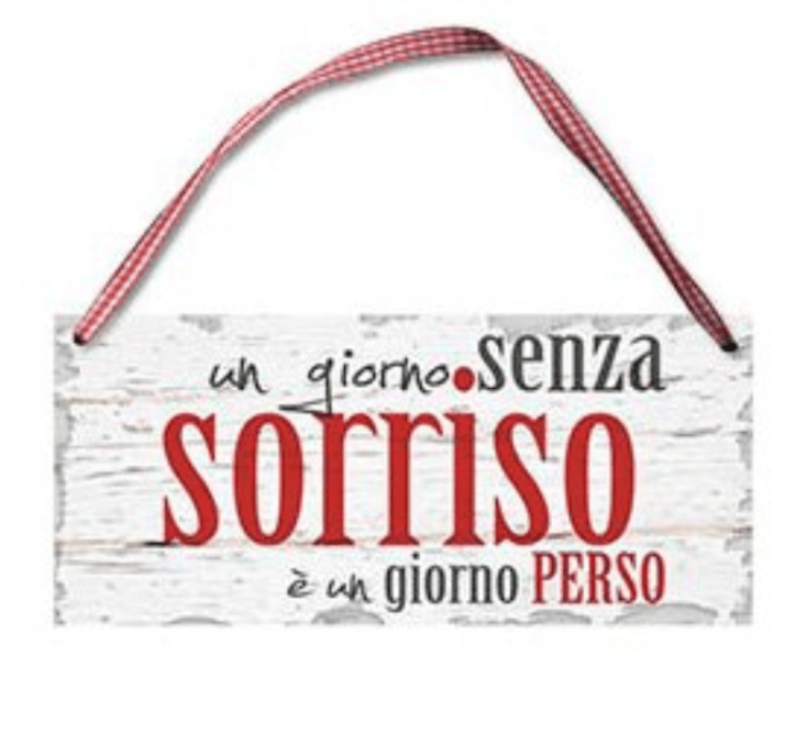 Targa decorativa in legno SHABBY CHIC UN GIORNO SENZA SORRISO è UN GIORNO PERSO-Multicolore-MA44239_0